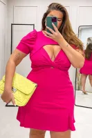 Vestido Canelado Maria Francia Rosa Pink - Foto 2