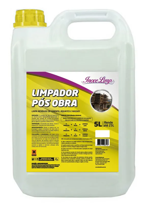 Limpador Pós Obra - 5 LitroS Imagem