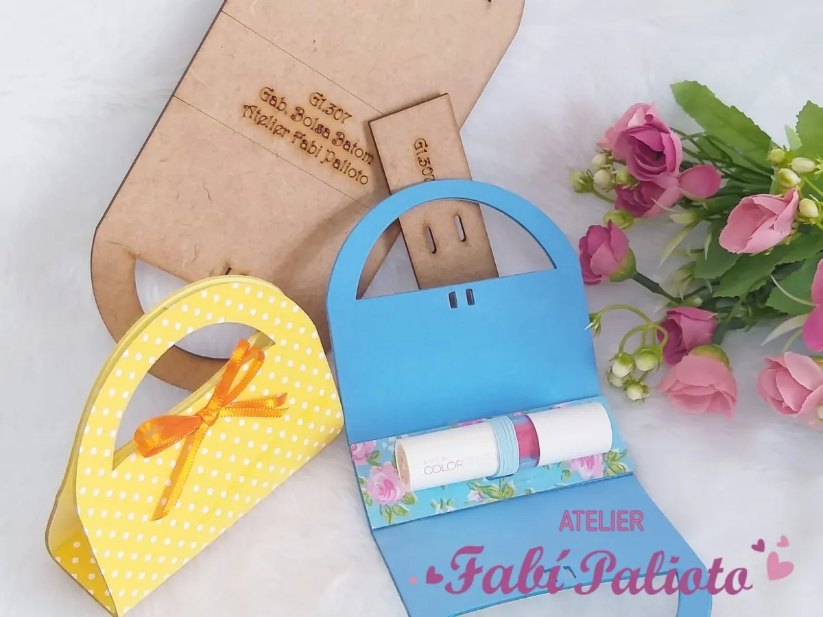 G1.307  Gabarito de Moldes em MDF Bolsa Batom