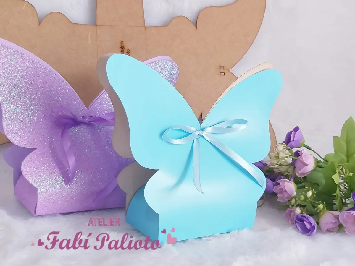 G1.304  Gabarito de Moldes em MDF Borboleta Porta Bombom Grande Imagem