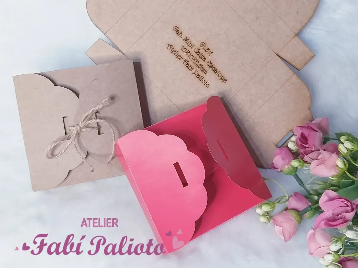 G1.311  Gabarito de Moldes em MDF Caixa Escalope  10X10X2,5cm Imagem