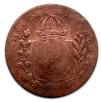 1830G - 80 Réis - C/ Carimbo Geral de 20 - Moeda Brasil Império - UTG - Gasta - Foto 2