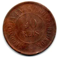 1907 - 40 Réis - Moeda Brasil - UTG - Gasta - Foto 2