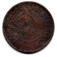 1911 - 40 Réis - Moeda Brasil - UTG - Gasta - Foto 2