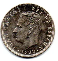 Espanha - 1980 (Data Dentro das Estrelas) - Espelhada - Proof - 25 Pesetas Comemorativa (Copa do Mundo FIFA da Espanha) - Foto 2