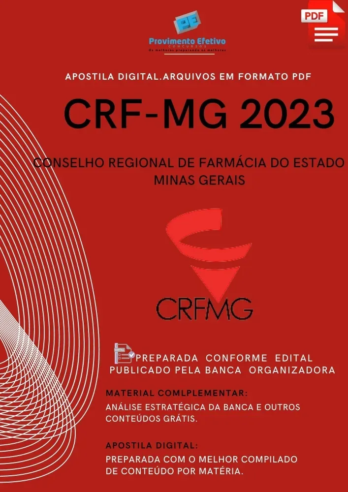 Apostila CRF MG Assistente Administrativo Ano 2023 Imagem