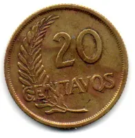 Peru - 1952 - 20 Centavos - Foto 2