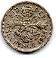 Reino Unido - 1955 - 6 Pence