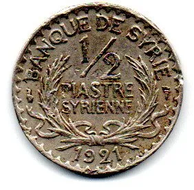 Síria - 1921 - 1/2 Piastre Imagem