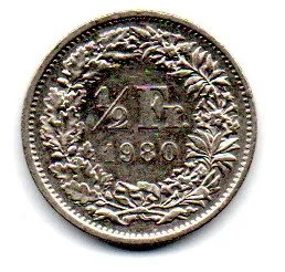 Suíça - 1980 - 1/2 Franc