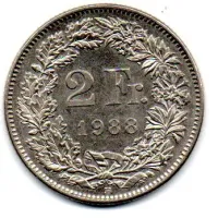 Suíça - 1988 - 2 Francs