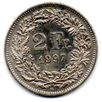 Suíça - 1997 - 2 Francs