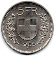 Suíça - 1968 - 5 Franc