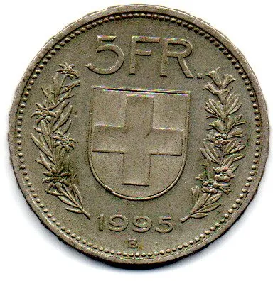 Suíça - 1995 - 5 Franc