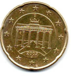Alemanha - 2002J - 20 Euro Cent