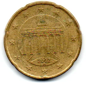 Alemanha - 2002A - 20 Euro Cent