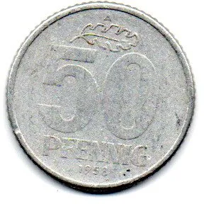 Alemanha - República Democrática (DDR) - 1958A - 50 Pfennig