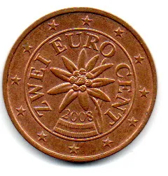 Áustria - 2008 - 2 Euro Cent