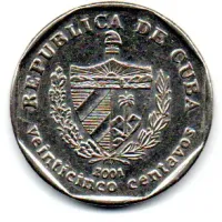 Cuba - 2001 - 25 Centavos - Foto 2