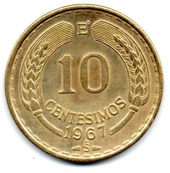 Chile - 1967 - 10 Centesimos
