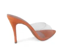 Sandália Quartz Transparente Laranja com Numeração Especial - Foto 3