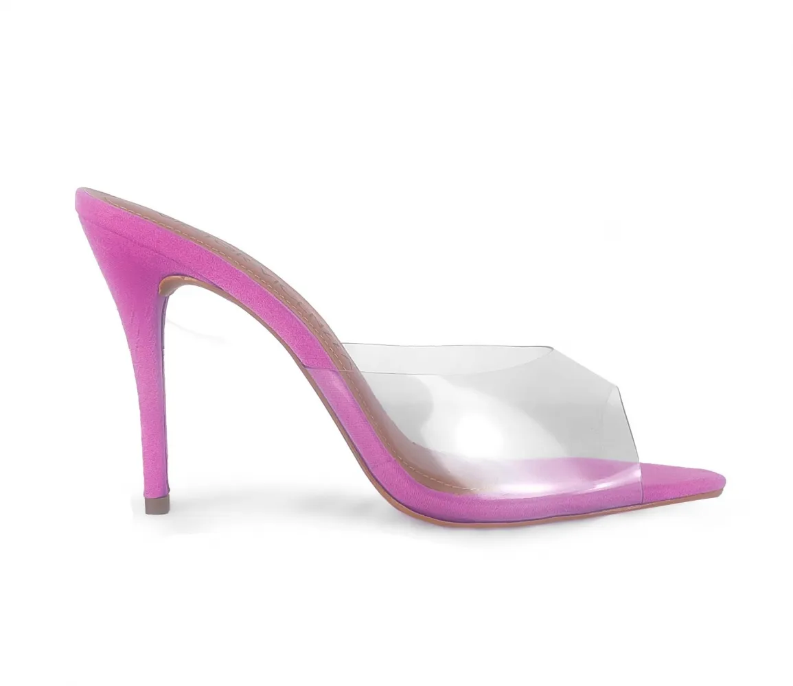 Sandália Quartz Transparente Rosa com Numeração Especial