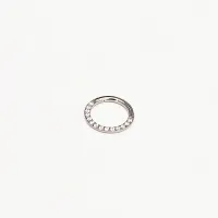 Argola Slim em Titânio CRAVEJADA ZIRCONIA FRONTAL Clicker 1.2mm TIT18 - Foto 4