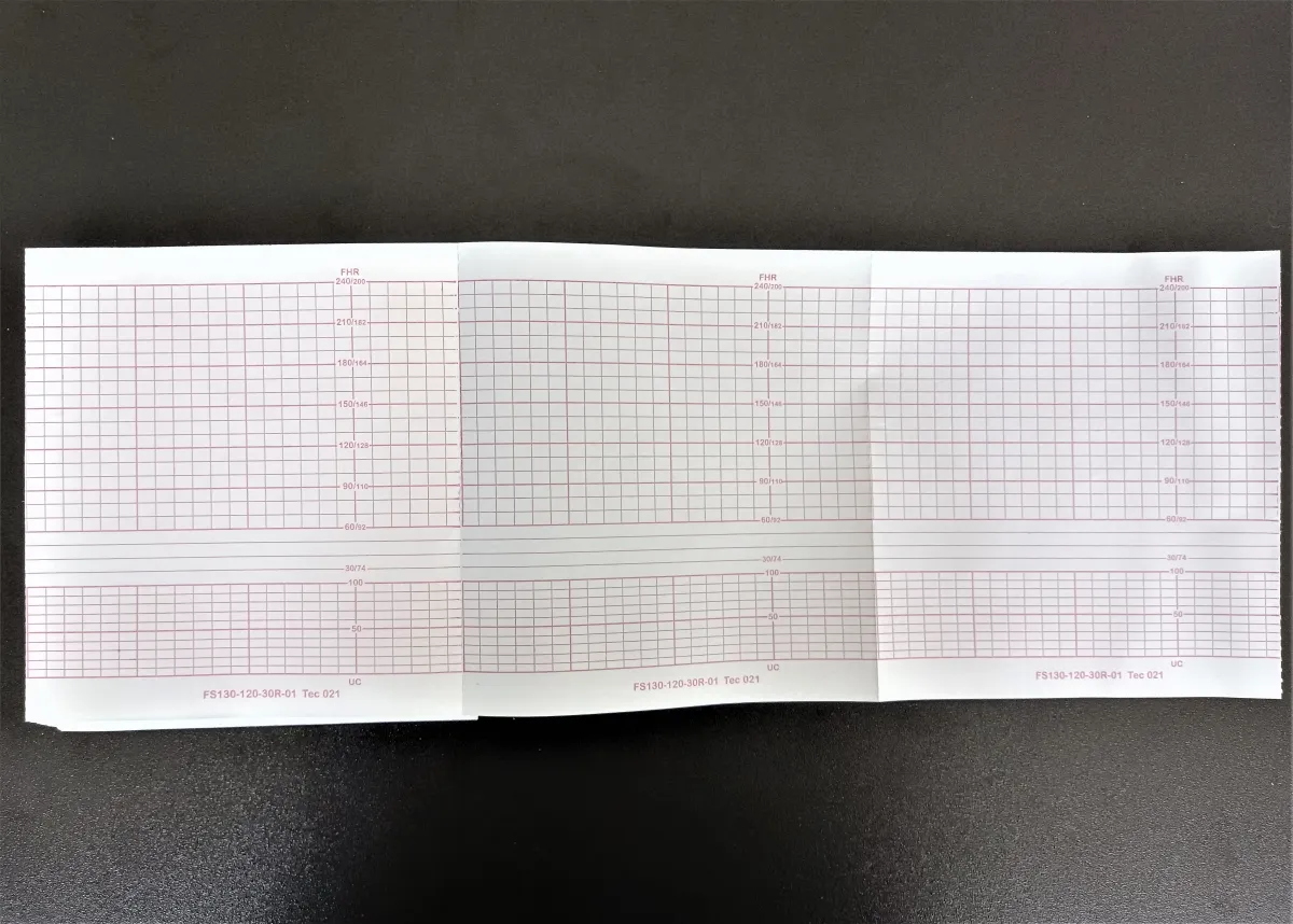 PAPEL TERMOSENSÍVEL P/ CARDIOTOCÓGRAFO BT-300 TITS 130X120X166 - pacote com 10 blocos Imagem