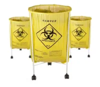  Saco Hamper Hospitalar c/ cordão Amarelo 120 Litros  com 50 un. 