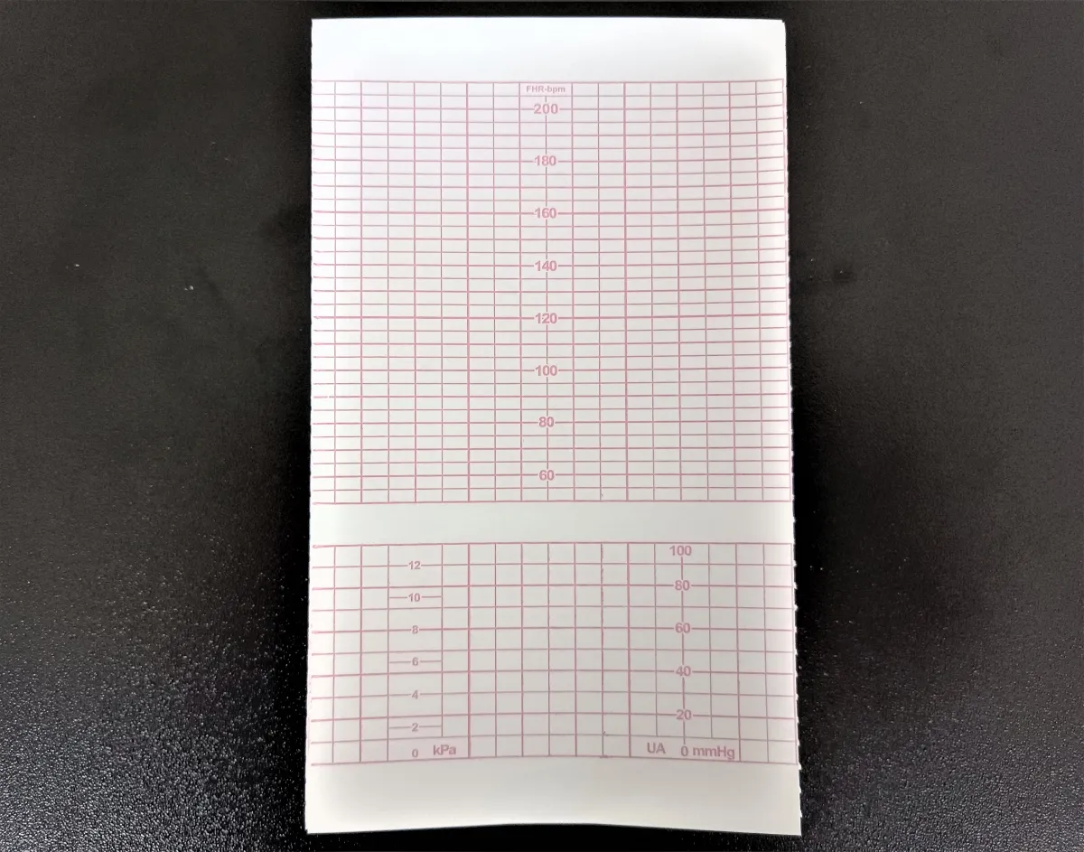 PAPEL TERMOSENSÍVEL P/ CARDIOTOCÓGRAFO COROMETRICS SERIES 170 TITS 152X90X160 - pacote com 10 blocos