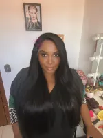 Lace HUMANA Versão Liso 70/75cm 400 gramas Lace Front HD humana AlBan cabelo brasileiro repartição LivreBig®  - Foto 5