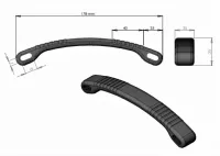 Alça Preta Plastica Meteoro Para Amplificadores - Foto 2