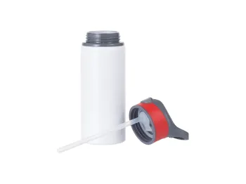 Garrafa de água Alumínio  20oz/600ml com tampa preta ou vermelha - Foto 2