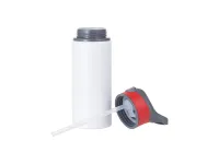 Garrafa de água Alumínio  20oz/600ml com tampa preta ou vermelha - Foto 2