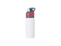 Garrafa de água Alumínio  20oz/600ml com tampa preta ou vermelha - Foto 7
