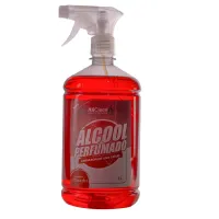Álcool Perfumado Com Bactericida Para Limpeza Com Borrifador 1 Litro - Canela - Foto 2