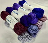 Conjunto 08 Cores Tons Violeta de Lãs Paratapet Meadas 100g