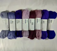 Conjunto 08 Cores Tons Violeta de Lãs Paratapet Meadas 100g - Foto 2