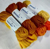 Conjunto 08 Cores Tons Amarelo de Lãs Paratapet Meadas 100g