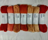 Conjunto 07 Cores Tons Terracota de Lãs Paratapet Meadas 100g - Foto 2