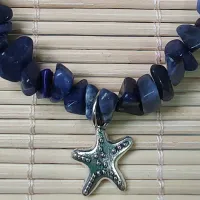 Pulseira de Pedra Natural SODALITA - estrela do mar - 004 - Foto 2
