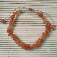 Pulseira de Pedra Natural ÁGATA AVENTURINA LARANJA - 010