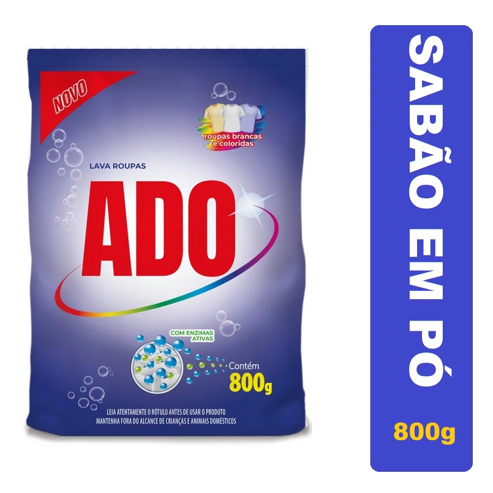 Sabão Em Pó Ado Lavagem Perfeita perfumado Pro 800g Imagem