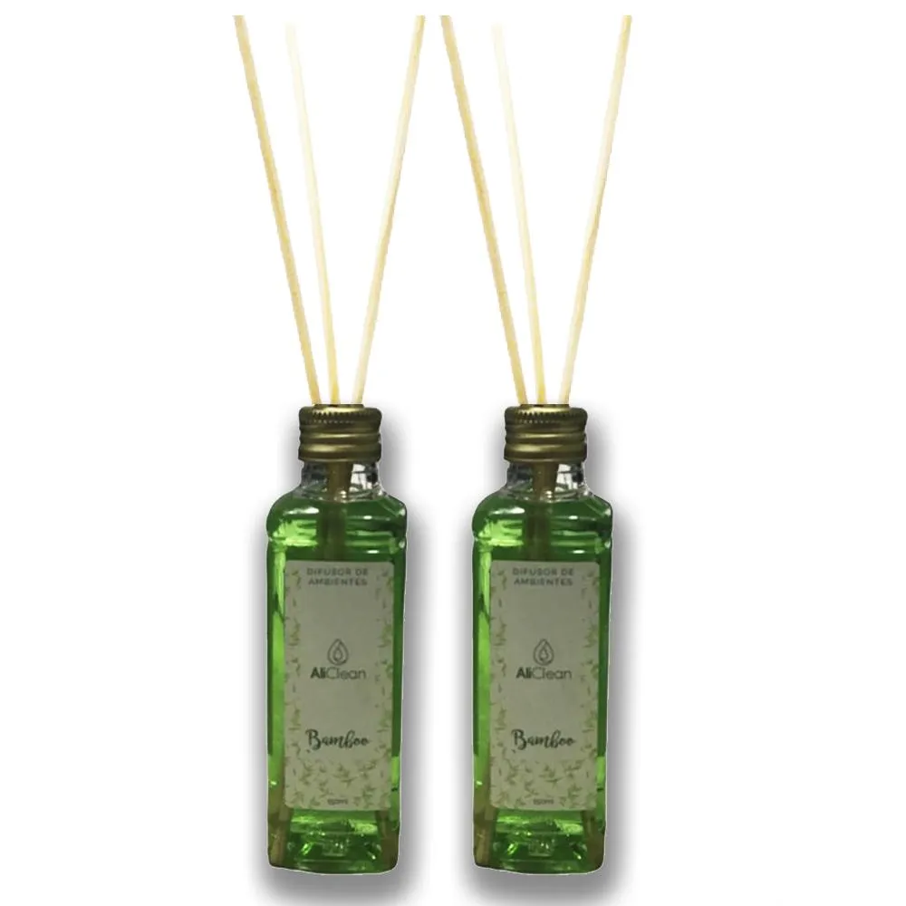 2 Difusores Aromatizador de Ambientes com Varetas Bamboo Imagem