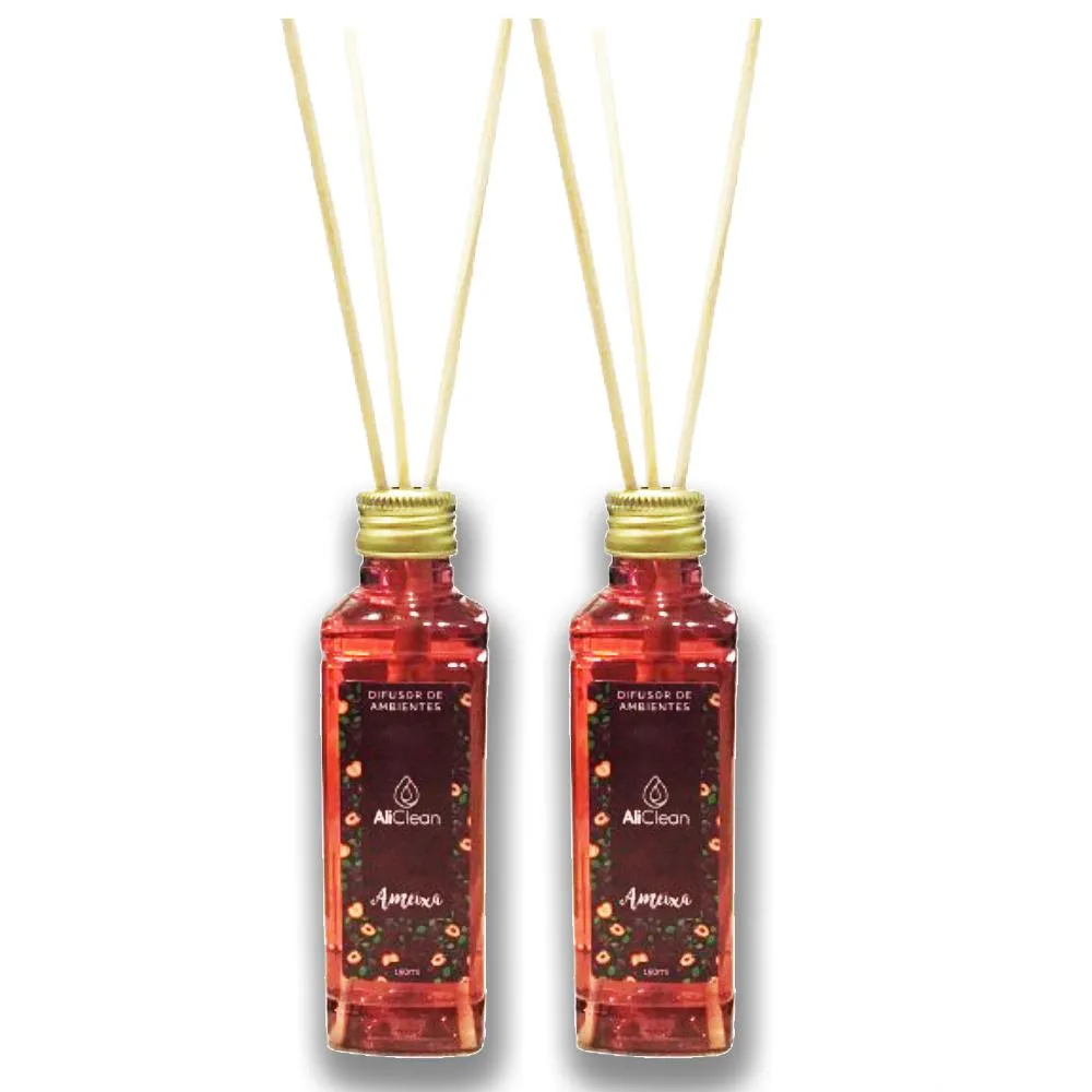 2 Difusores Aromatizador de Ambientes com Varetas Ameixa