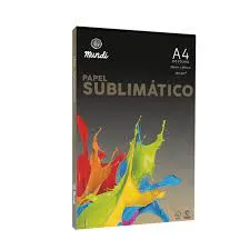 PAPEL SUBLIAMTICO A4 GLOBINHO MUNDI COM 100 FOLHAS SECAGEM RAPIDA  Imagem