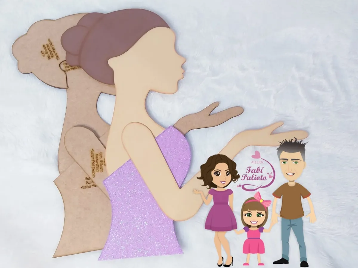 G1.315 Gabarito de Moldes em MDF Silhueta 50cm 