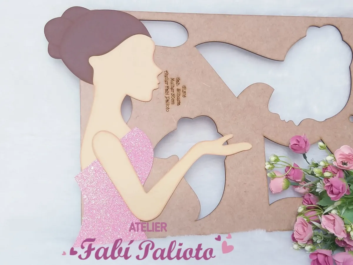 G1.316 Gabarito de Moldes em MDF Silhueta 30cm 