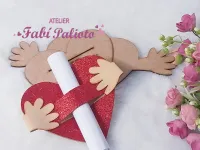 G1.321  Gabarito de Moldes em MDF Abraço do Coração - Foto 3