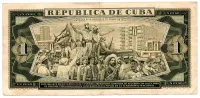 Cuba - 1 Peso - Cédula Estrangeira - MBC/SOB - Foto 2